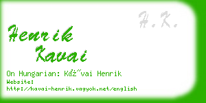 henrik kavai business card